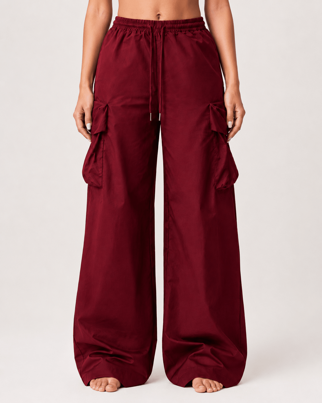Women's High Waist Wide Leg Pants Casual Relaxed Fit Palazzo Trousers - Edin London