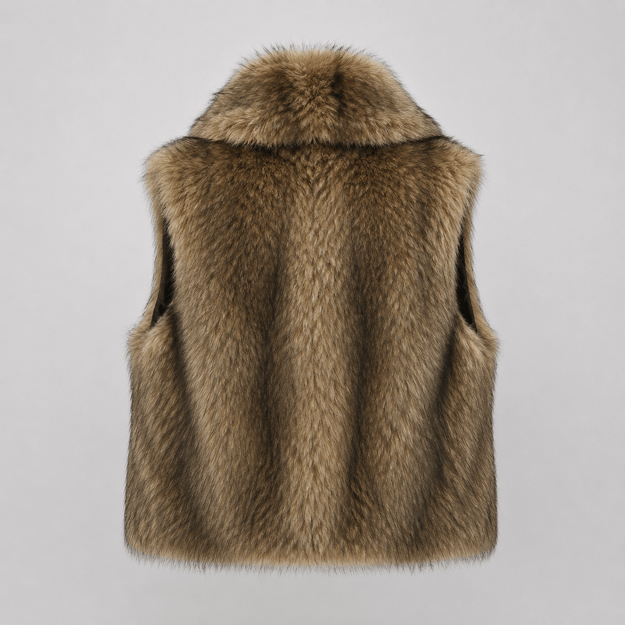 Women's New Casual Street Fashion Vest Faux Fur Top - Edin London
