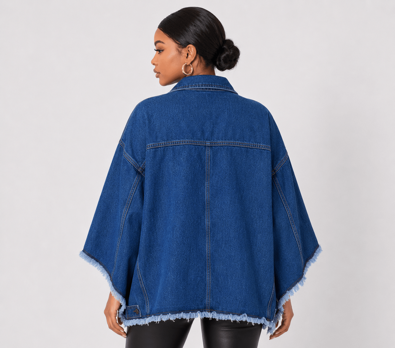 Women's Oversized Batwing Denim Jacket - Edin London