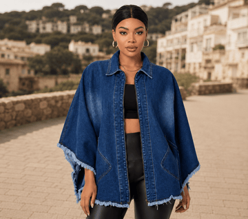 Women's Oversized Batwing Denim Jacket - Edin London