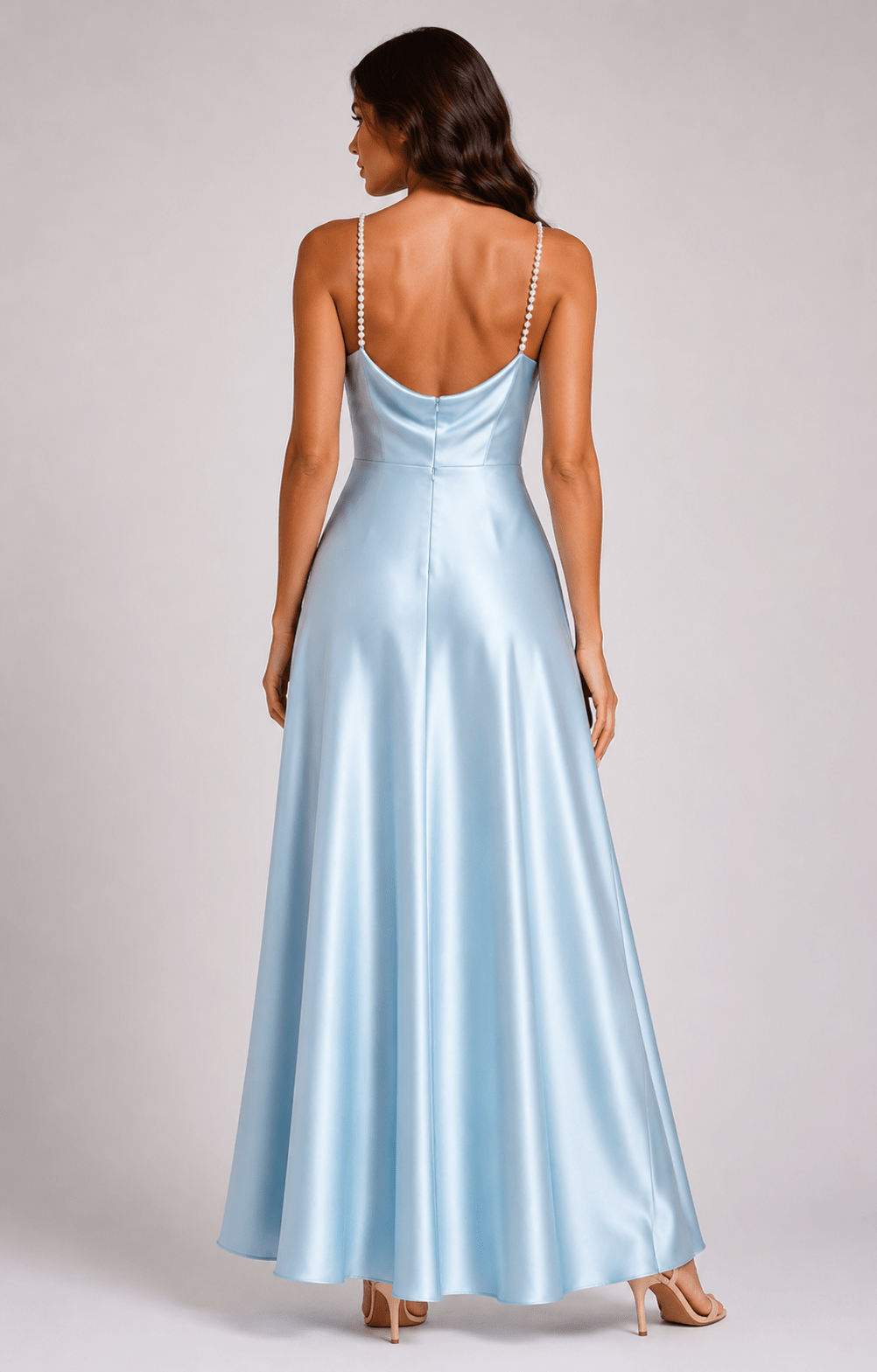 Women's Satin Slip Maxi Dress Elegant Sleeveless Party, Bridesmaid & Wedding Guest Dress - Edin London