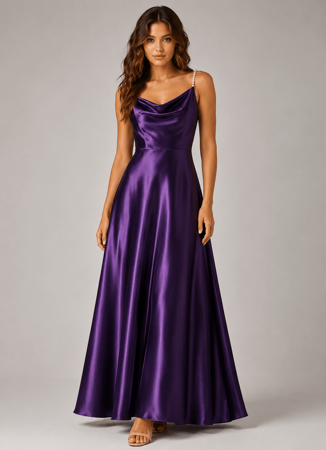 Women's Satin Slip Maxi Dress Elegant Sleeveless Party, Bridesmaid & Wedding Guest Dress - Edin London