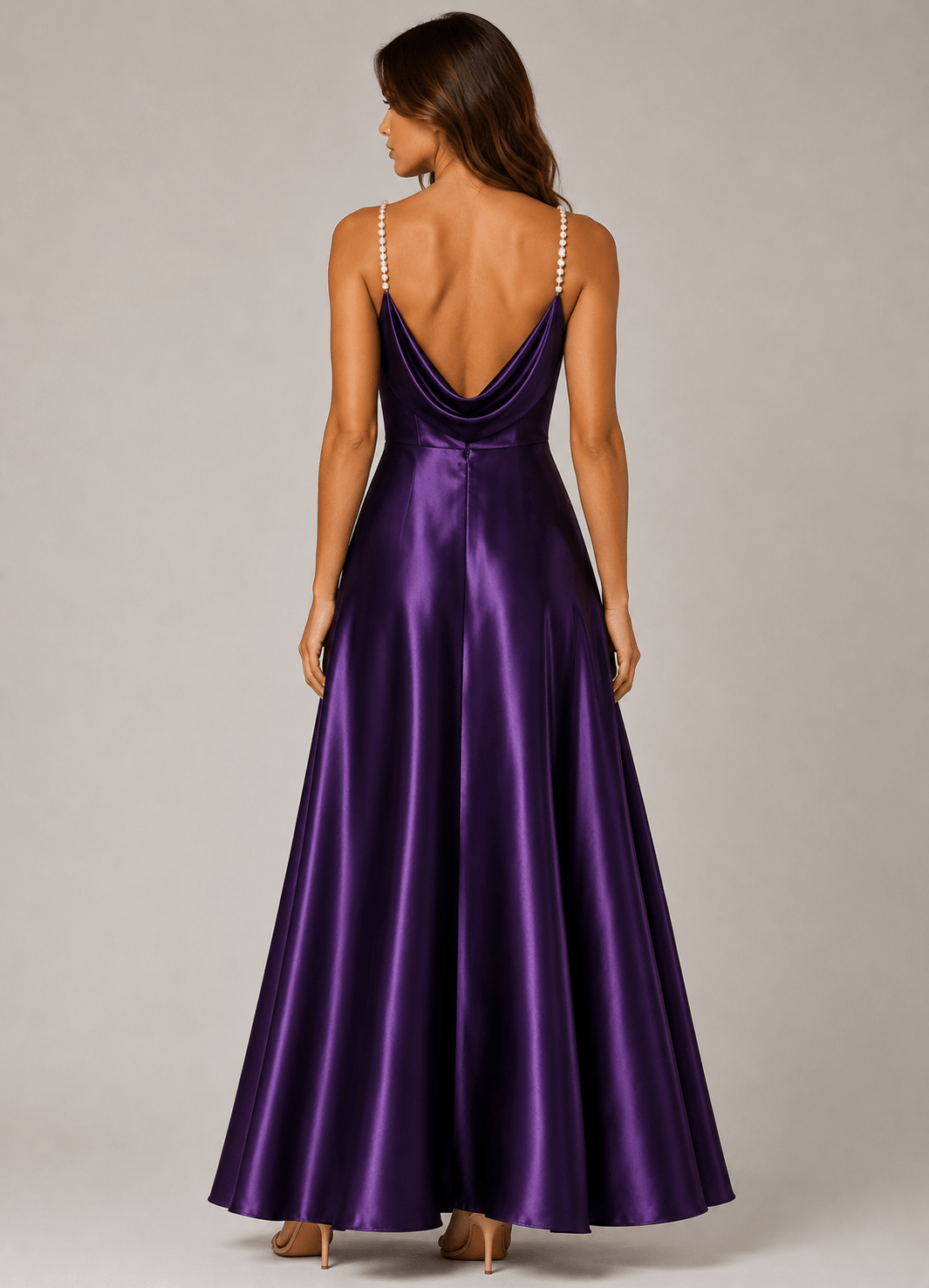 Women's Satin Slip Maxi Dress Elegant Sleeveless Party, Bridesmaid & Wedding Guest Dress - Edin London