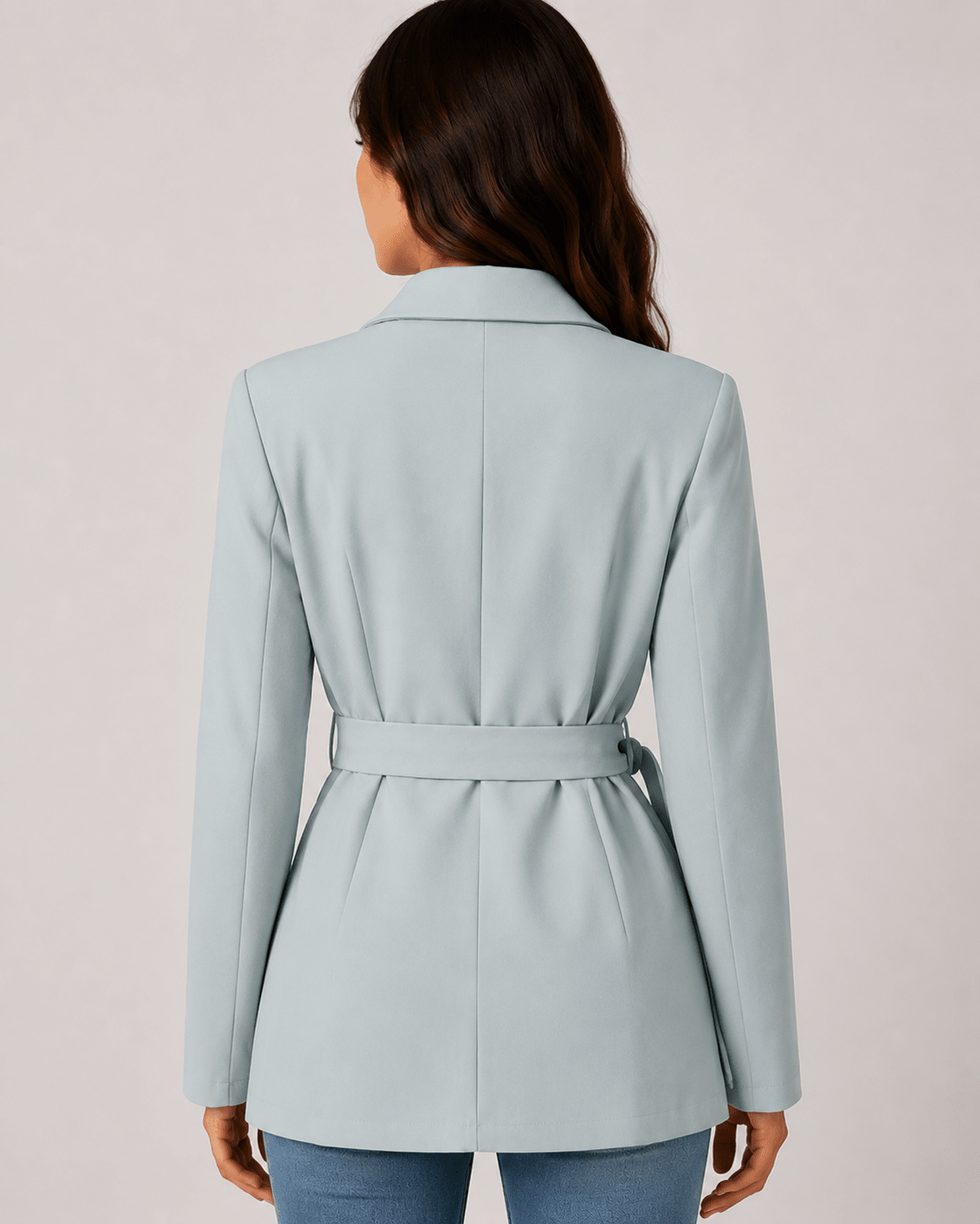 Women's Side Knot Blazer Elegant Lapel Long Sleeve Office & Smart Casual Jacket - Edin London