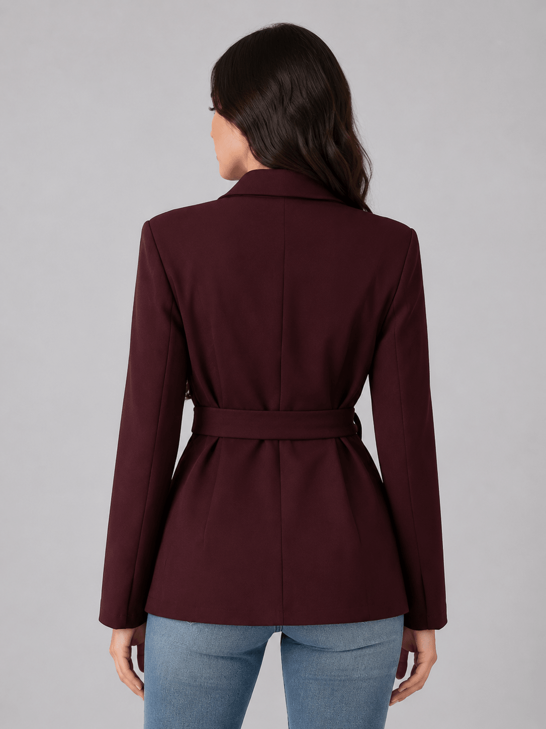 Women's Side Knot Blazer Elegant Lapel Long Sleeve Office & Smart Casual Jacket - Edin London