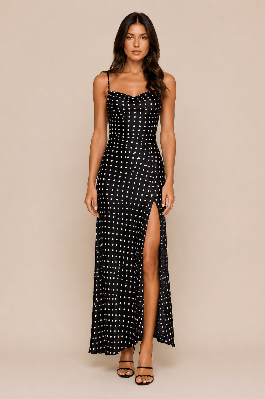 Women's Sleeveless Backless Split Maxi Dress - Edin London
