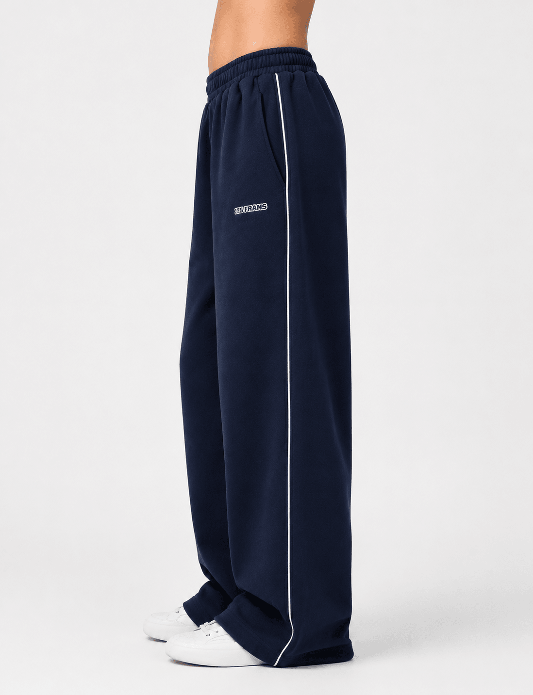Women's Straight Leg Casual Pants – Elastic Waist Loose Fit Comfortable Trousers - Edin London
