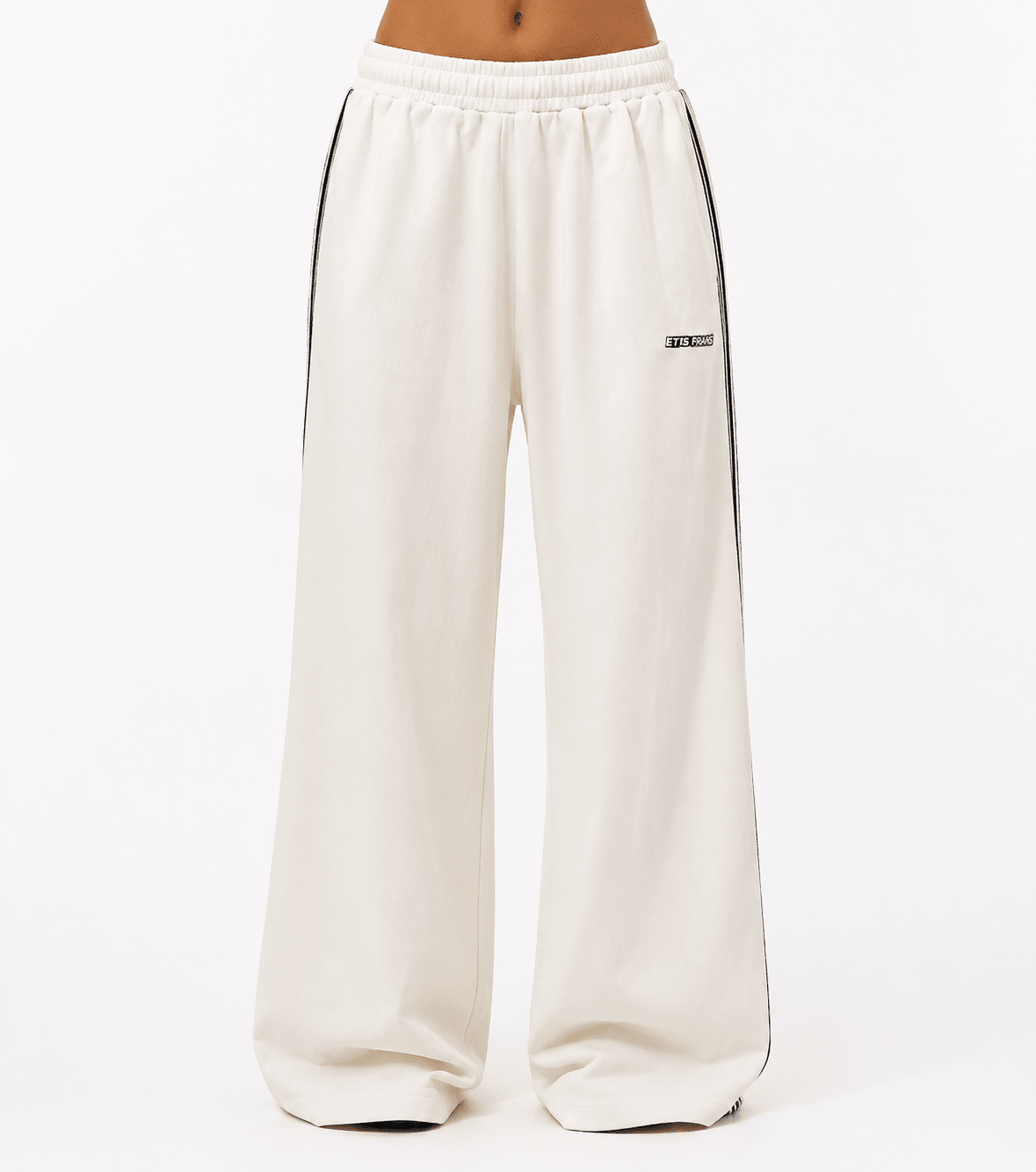 Women's Straight Leg Casual Pants – Elastic Waist Loose Fit Comfortable Trousers - Edin London