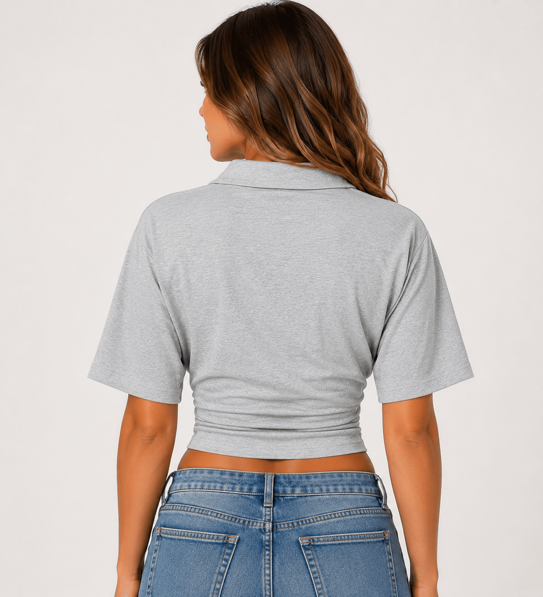 Women's Striped Polo Collar Knit T-Shirt – Slim Fit Casual Top - Edin London