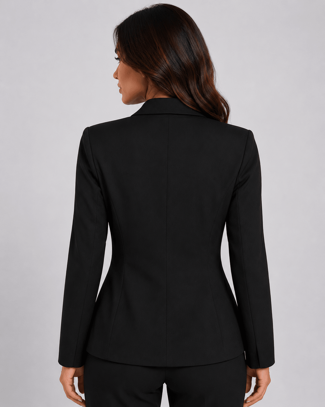 Women's Tailored Waist Blazer Elegant Office Business Casual Linen Blend Jacket - Edin London