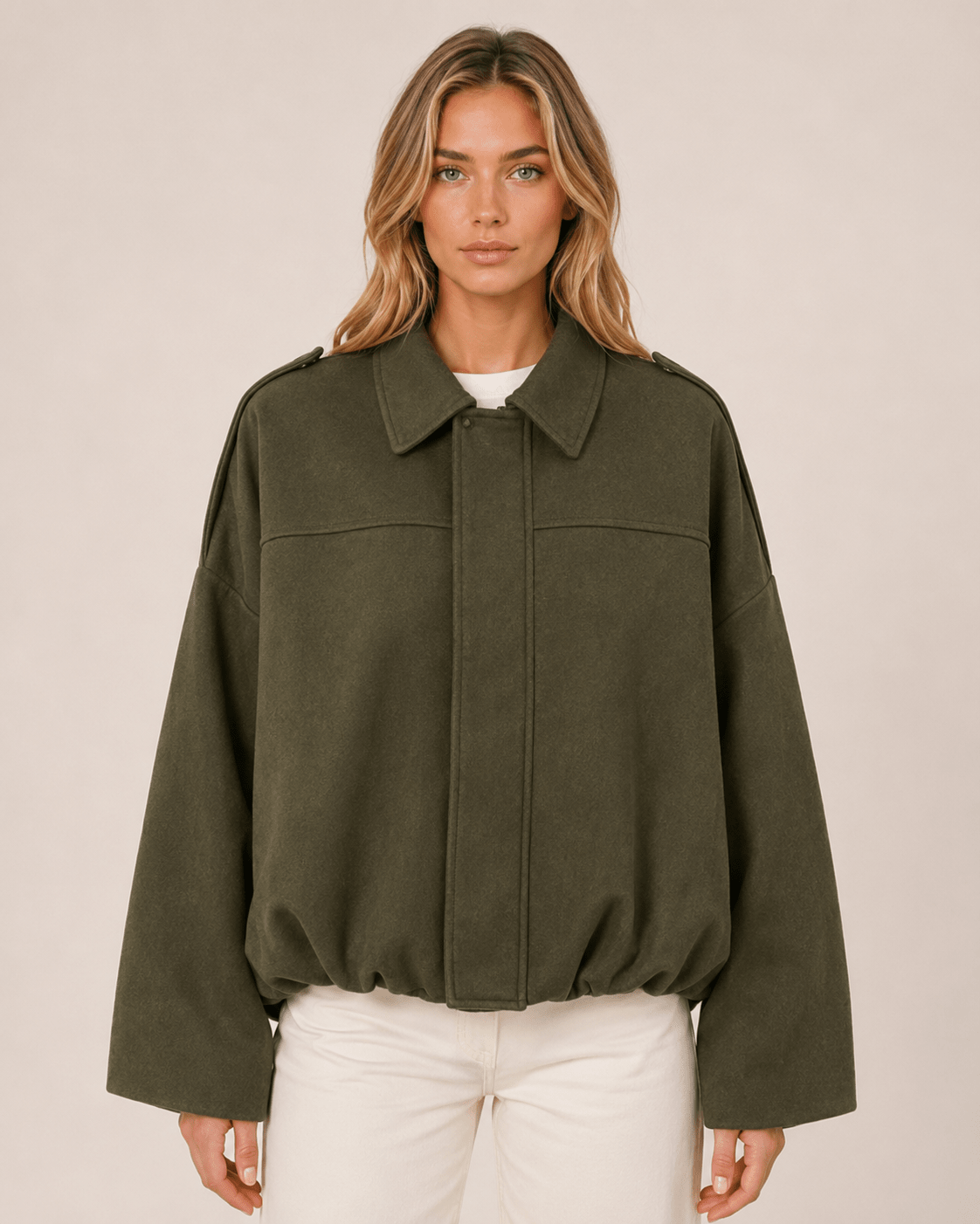 Women's Vintage Suede Texture Jacket Casual Button Up Long Sleeve Lightweight Coat - Edin London