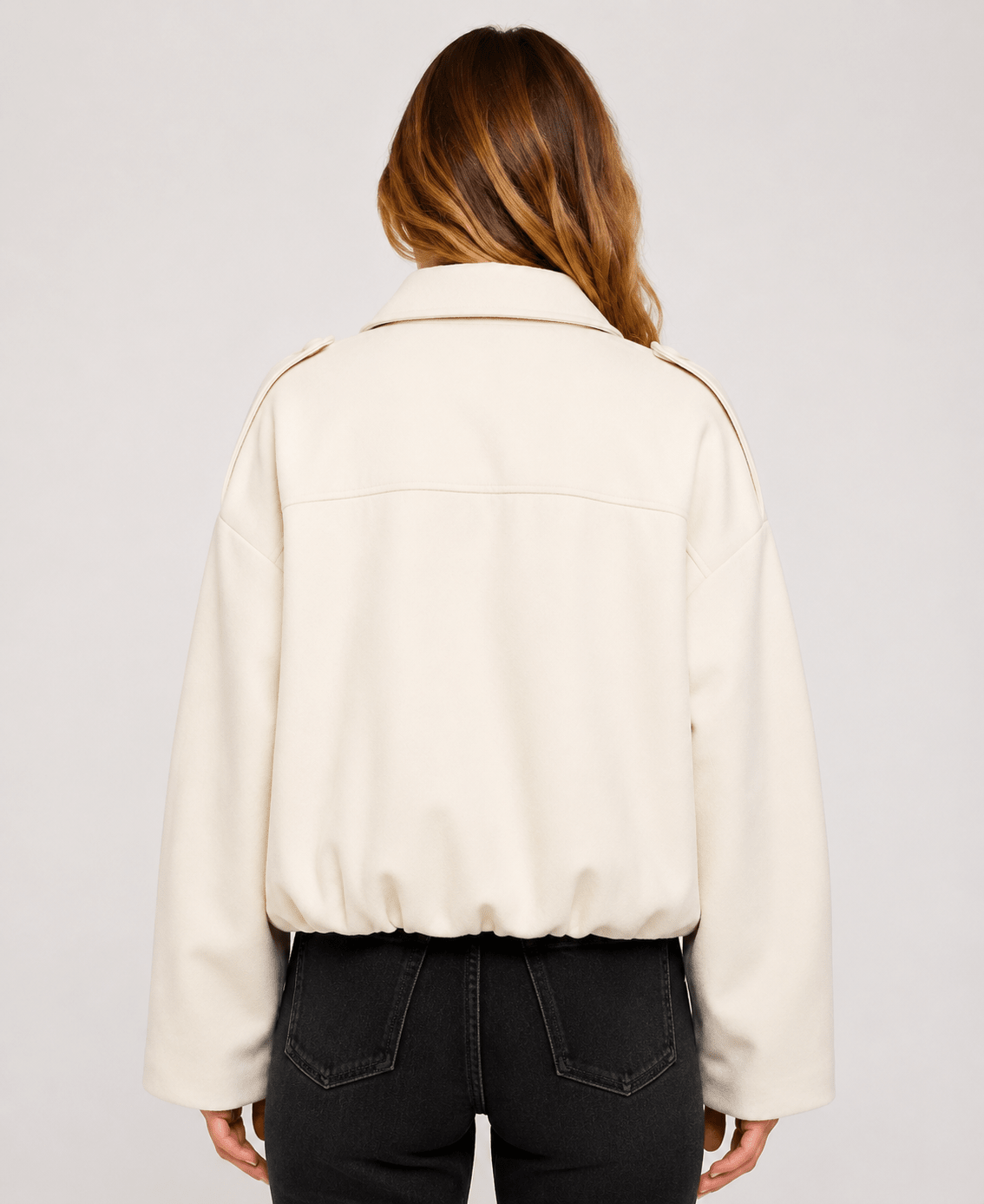 Women's Vintage Suede Texture Jacket Casual Button Up Long Sleeve Lightweight Coat - Edin London