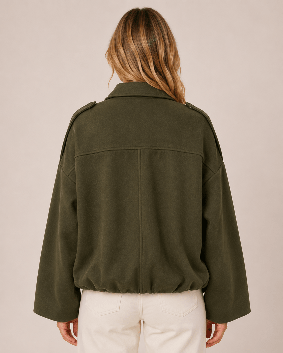 Women's Vintage Suede Texture Jacket Casual Button Up Long Sleeve Lightweight Coat - Edin London