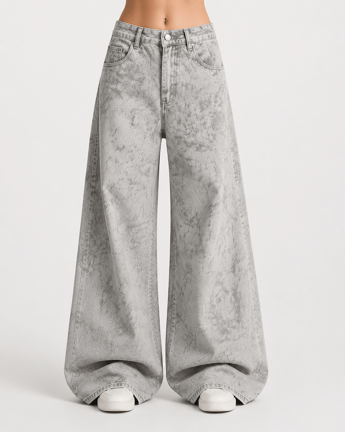 Women's Vintage Wide-Leg Denim Jeans – Mid-Waist Relaxed Straight Leg Casual Trousers - Edin London