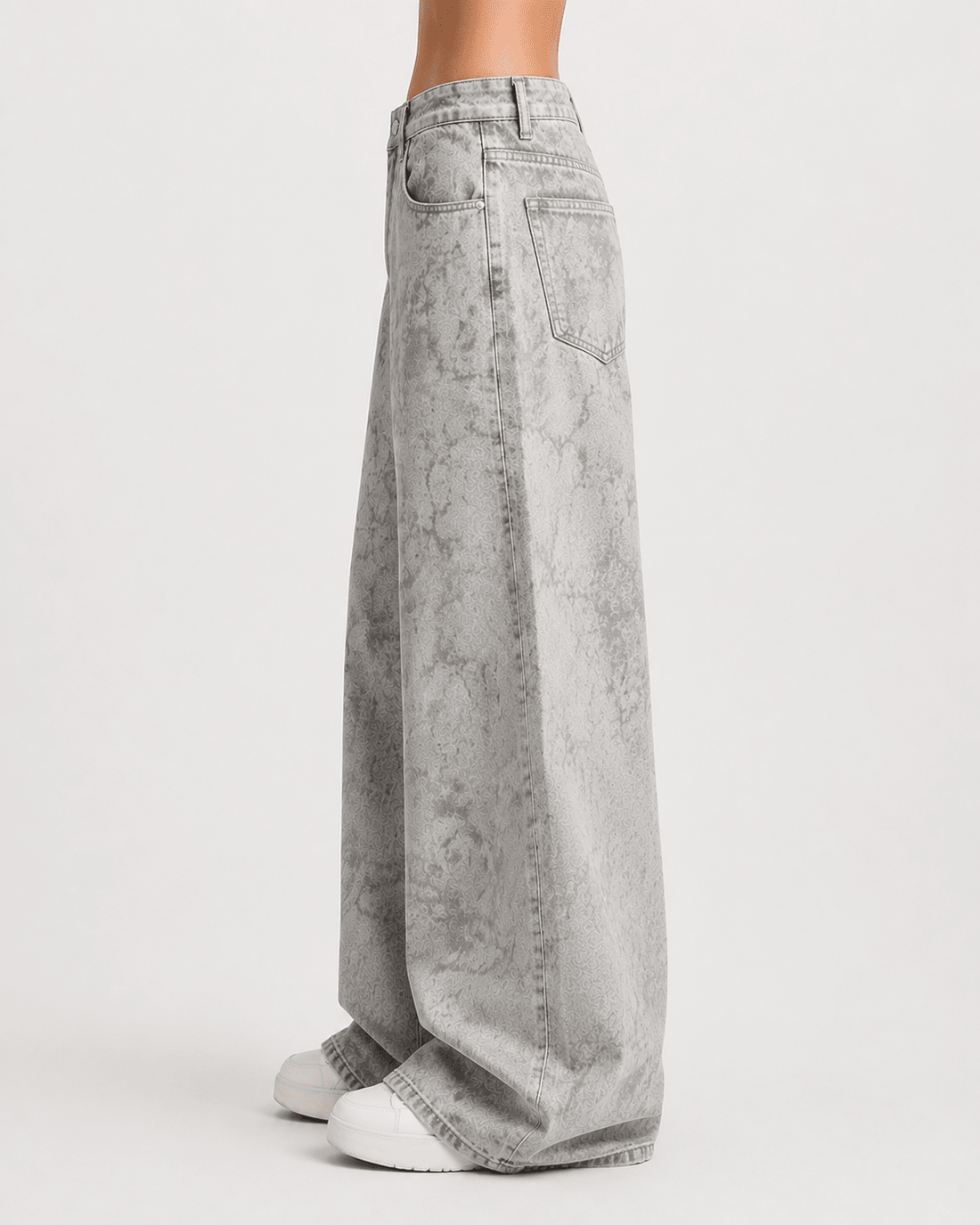 Women's Vintage Wide-Leg Denim Jeans – Mid-Waist Relaxed Straight Leg Casual Trousers - Edin London