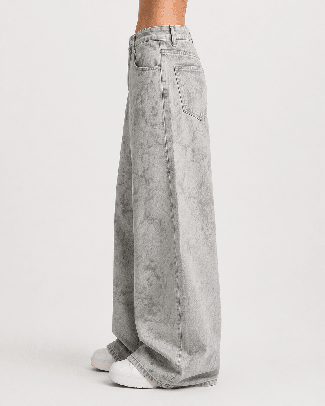 Women's Vintage Wide-Leg Denim Jeans – Mid-Waist Relaxed Straight Leg Casual Trousers - Edin London