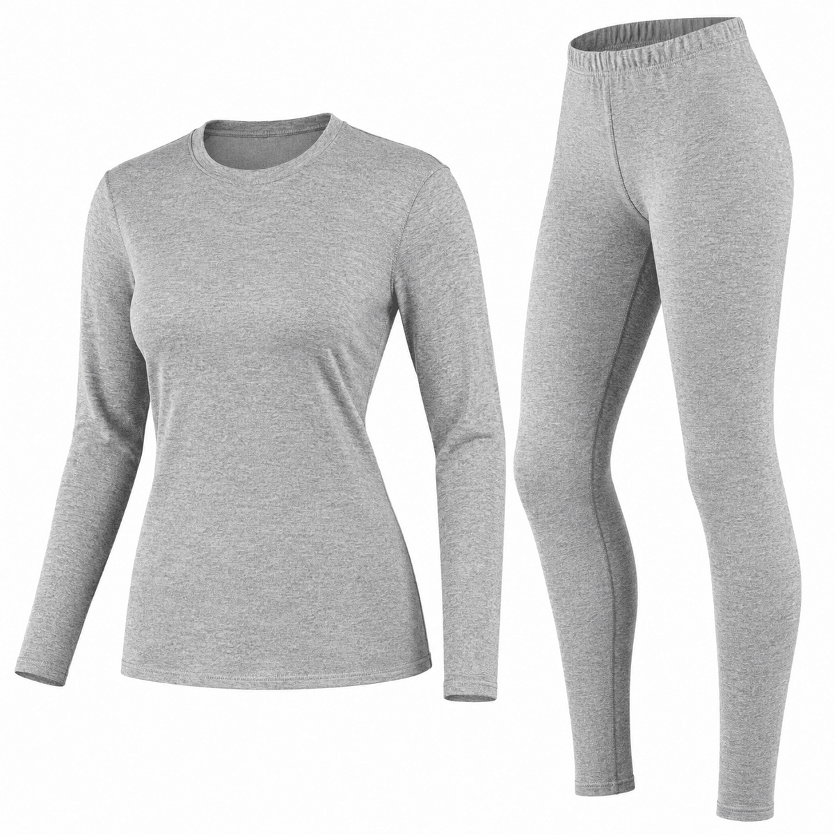 Women’s Warm White Full Sleeve Fitted Top & Leggings Set - Edin London