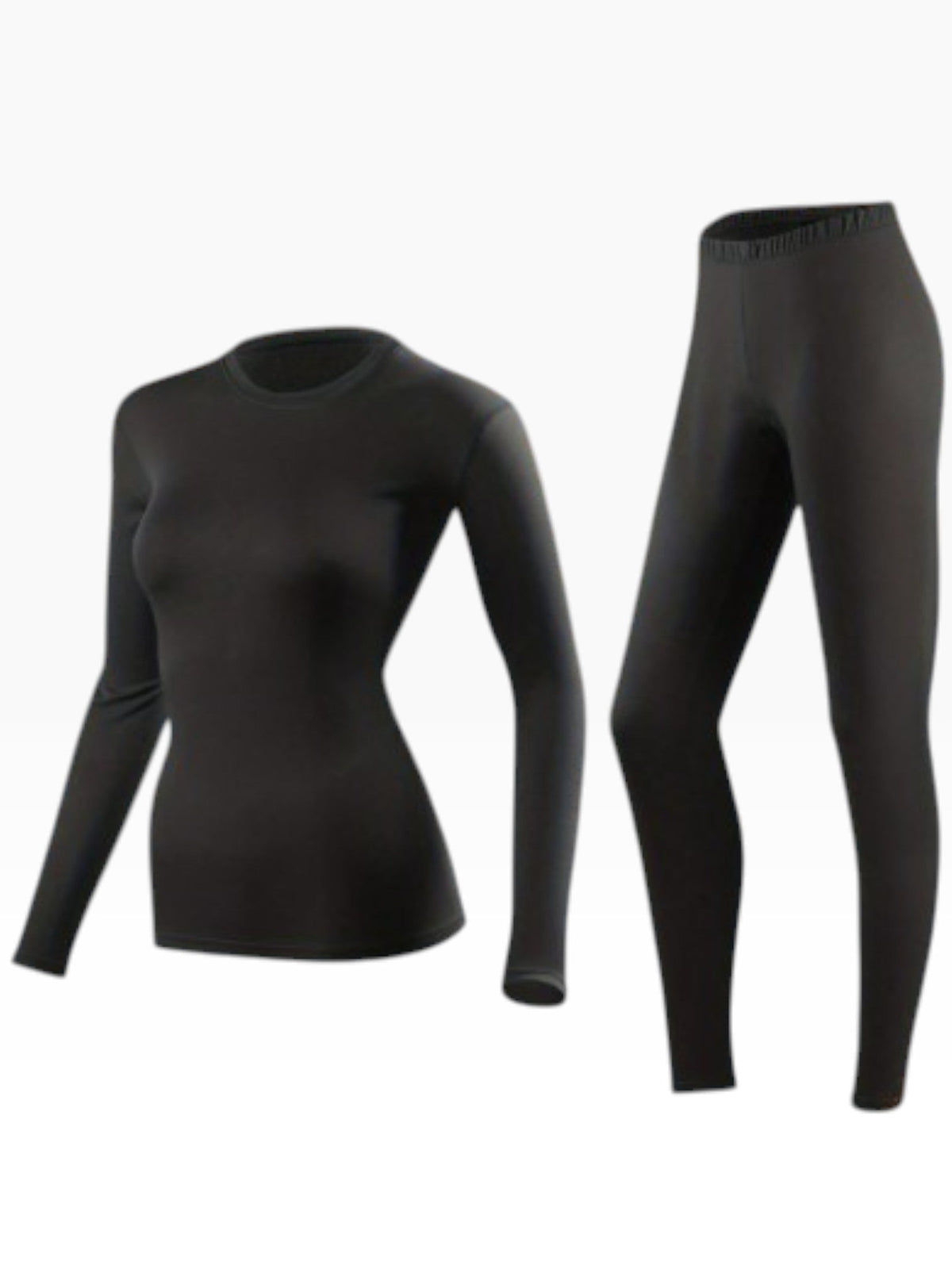 Women’s Warm White Full Sleeve Fitted Top & Leggings Set - Edin London